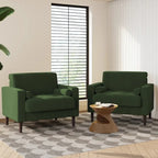 Modern Upholstered Accent Chairs, Corduroy Wide Armchairs For Living Room