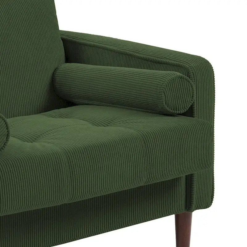Modern Upholstered Accent Chairs, Corduroy Wide Armchairs For Living Room