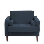 Modern Upholstered Accent Chairs, Corduroy Wide Armchairs For Living Room