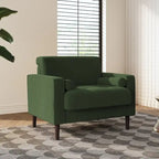 Modern Upholstered Accent Chairs, Corduroy Wide Armchairs For Living Room