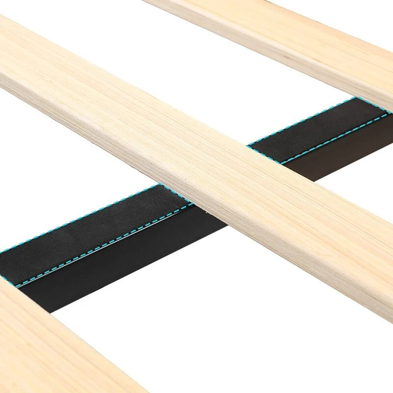 King Size Modern Style Velvet Platform Bed with Upholstered Headboard for Bedroom