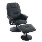 PU Leather 360 Swivel Massage Recliner Chair with Ottoman, Massage and Heated Seat, 140 Adjustable Backrest