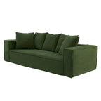 88.97 Corduroy Modular 3-Seater Sofa with 5 Toss Pillows and Spacious Design