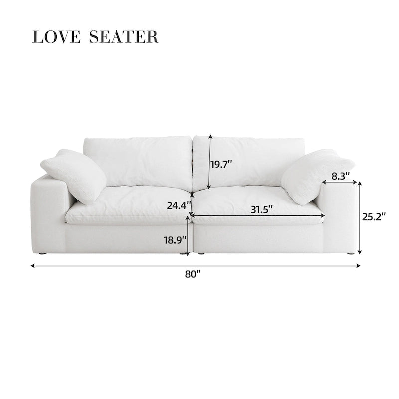 Large Size Modular Cloud Sofa Down Sofa Bed for Living Room