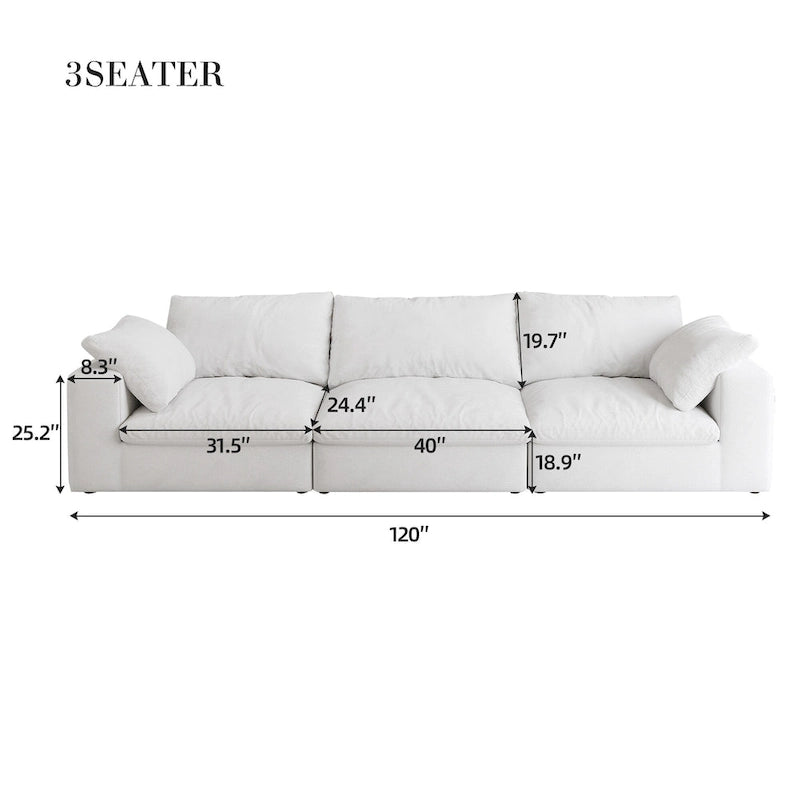 Large Size Modular Cloud Sofa Down Sofa Bed for Living Room