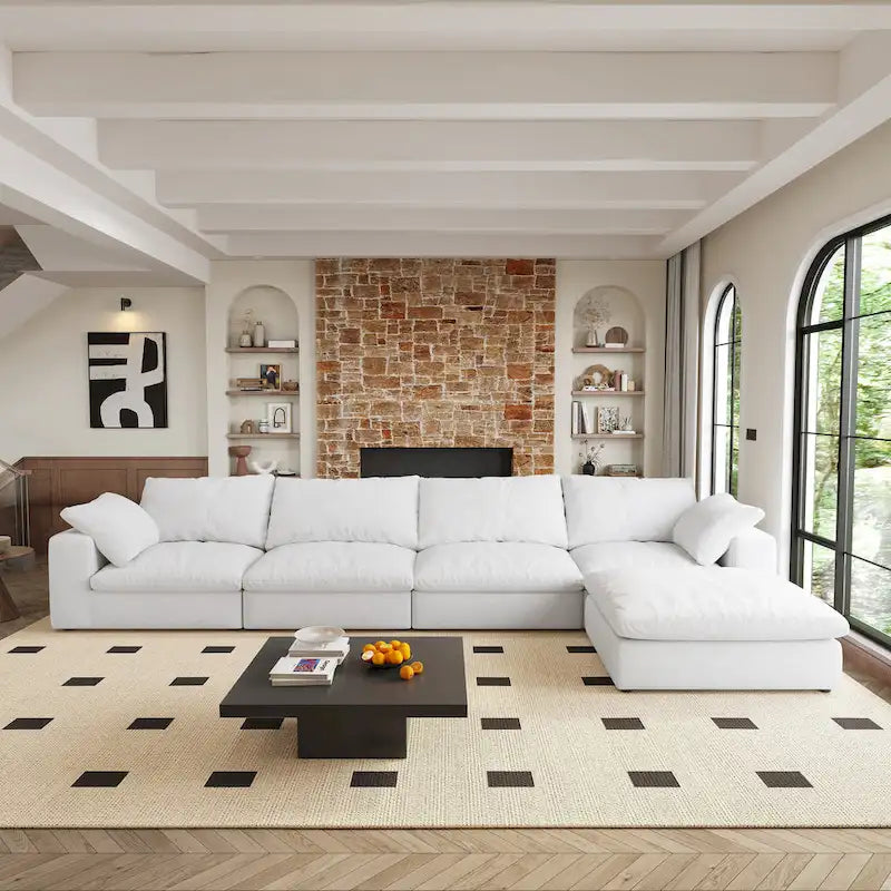 Large Size Modular Cloud Sofa Down Sofa Bed for Living Room