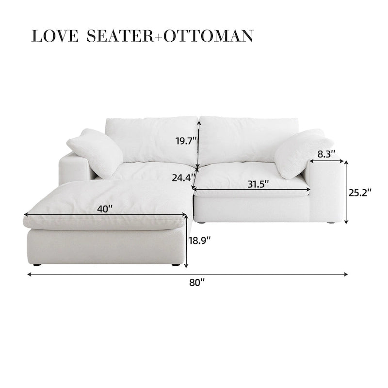 Large Size Modular Cloud Sofa Down Sofa Bed for Living Room