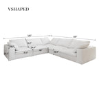 Large Size Modular Cloud Sofa Down Sofa Bed for Living Room