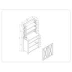 Yeer Rustic Walnut Wood Multi-storage Hutch by Furniture of America