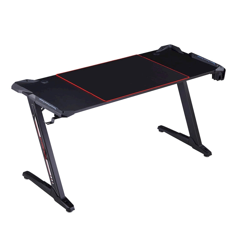 Hendrix Modern Black 67-inch Steel Computer Desk with USB by Furniture of America