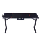 Hendrix Modern Black 67-inch Steel Computer Desk with USB by Furniture of America