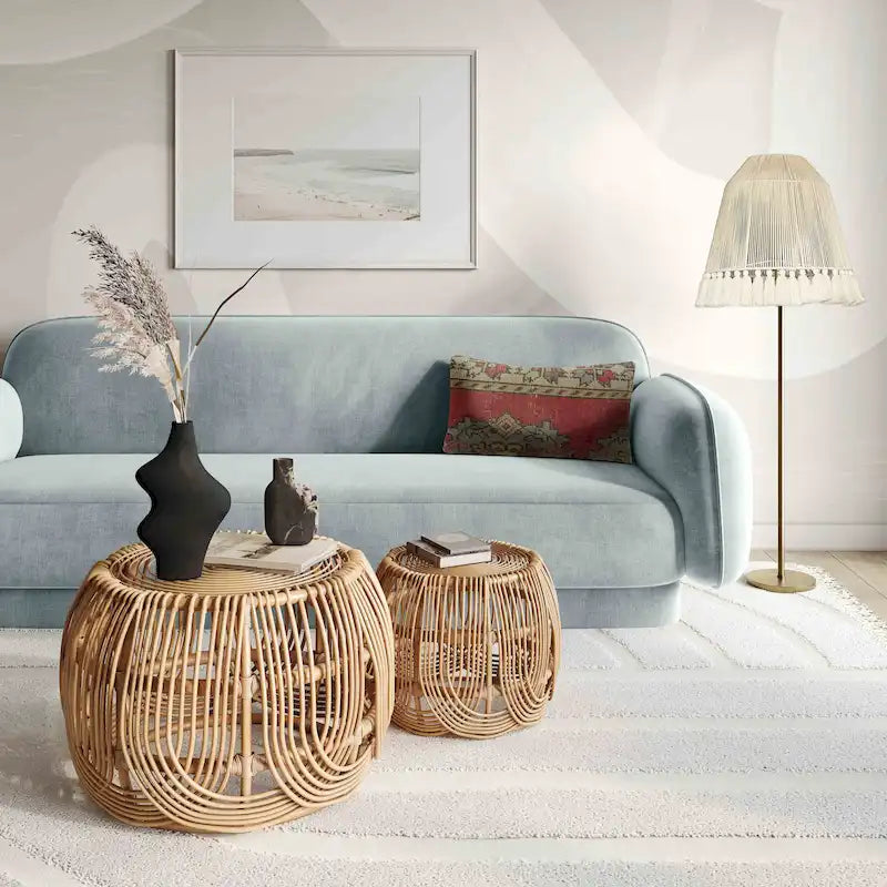 Kandor Textured Velvet Sofa - 84.7W x 34.3D x 32.1H