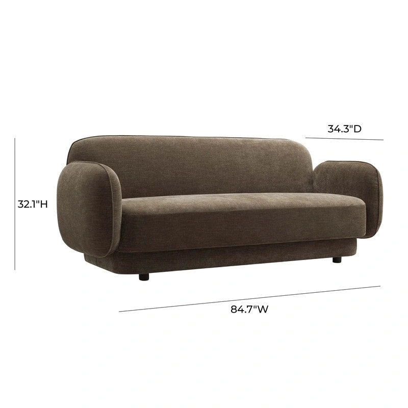 Kandor Textured Velvet Sofa - 84.7W x 34.3D x 32.1H