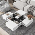 On-Trend Modern Design Coffee Table with Hidden Storage - 31.50 x 31.50 x 13.80