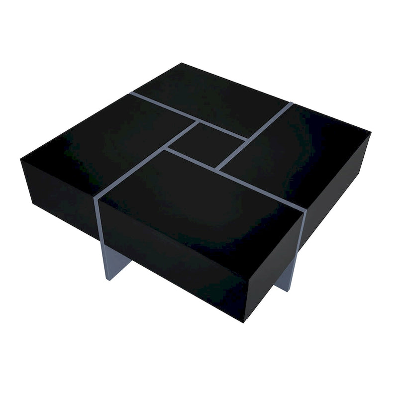 On-Trend Modern Design Coffee Table with Hidden Storage - 31.50 x 31.50 x 13.80