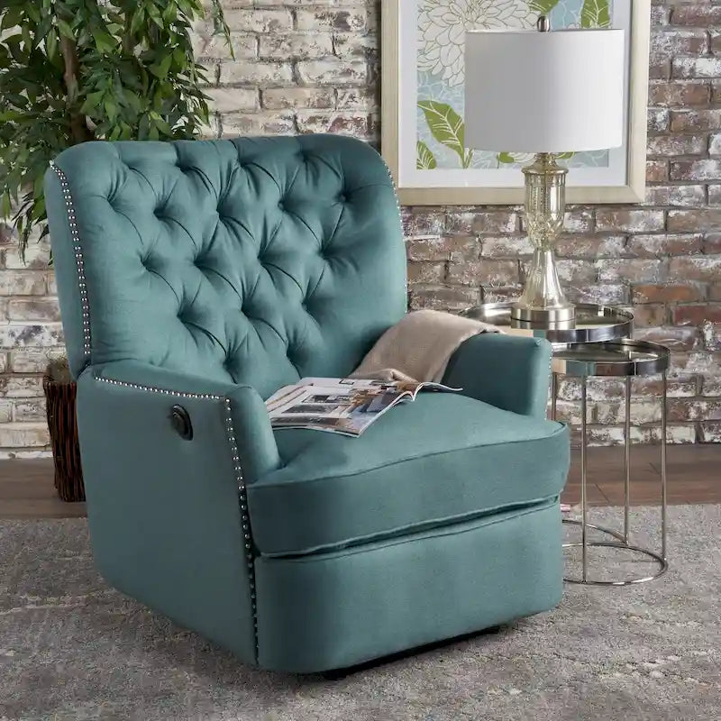 Salomo Tufted Fabric Power Recliner by Christopher Knight Home