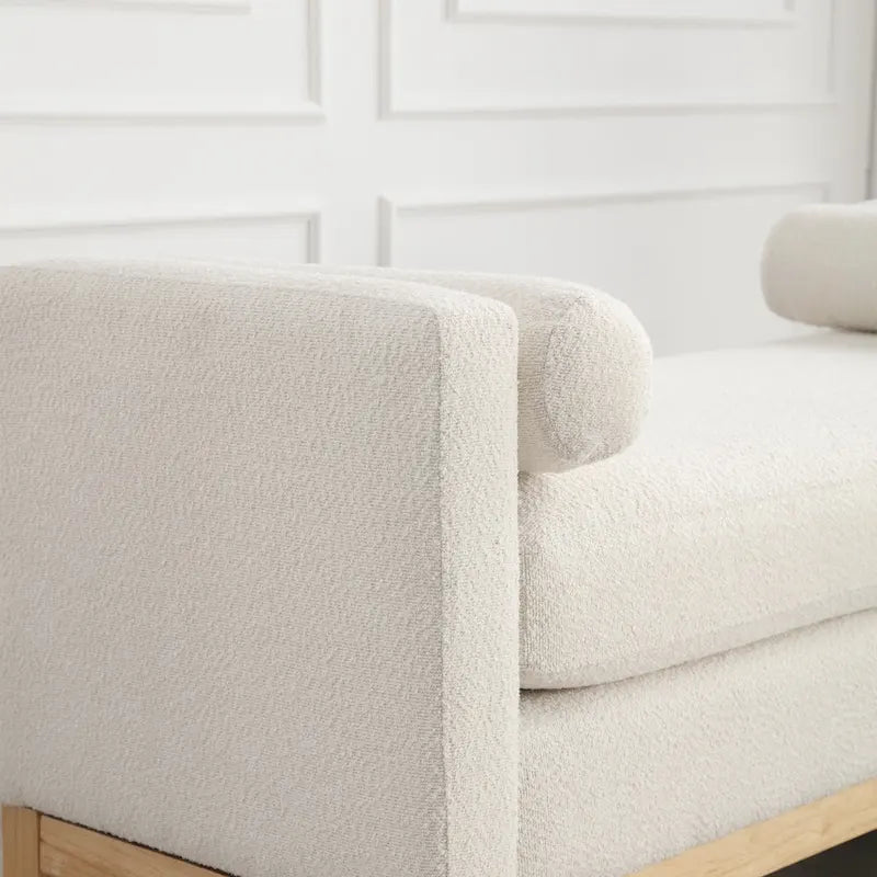 Elegant Upholstered Bench with High Sides
