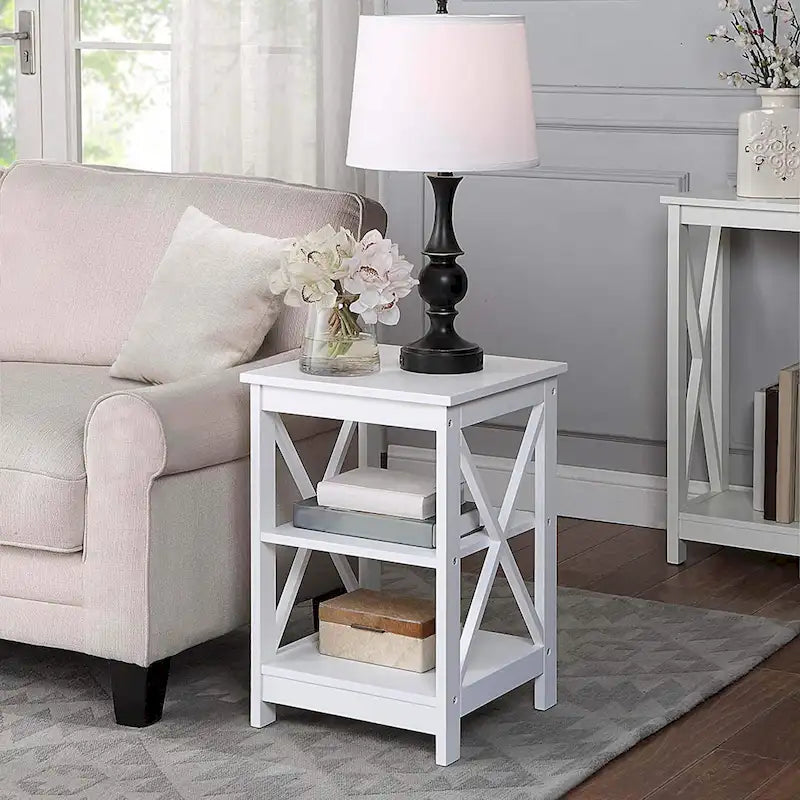 Convenience Concepts Oxford End Table with Shelves