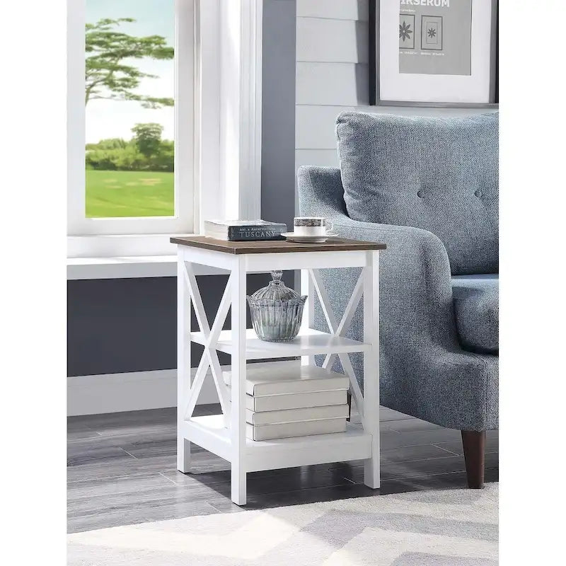 Convenience Concepts Oxford End Table with Shelves