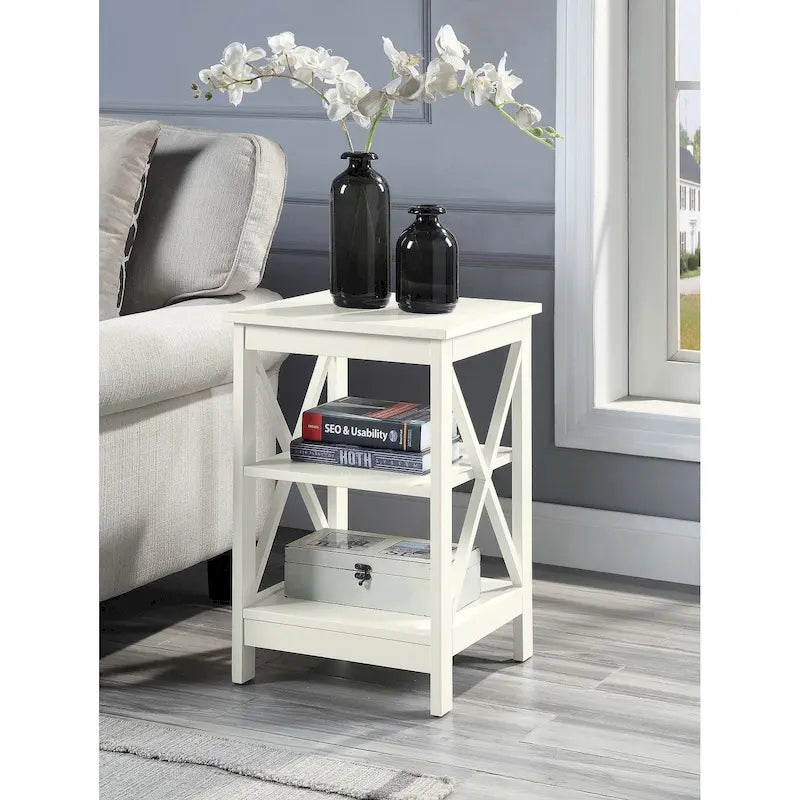 Convenience Concepts Oxford End Table with Shelves