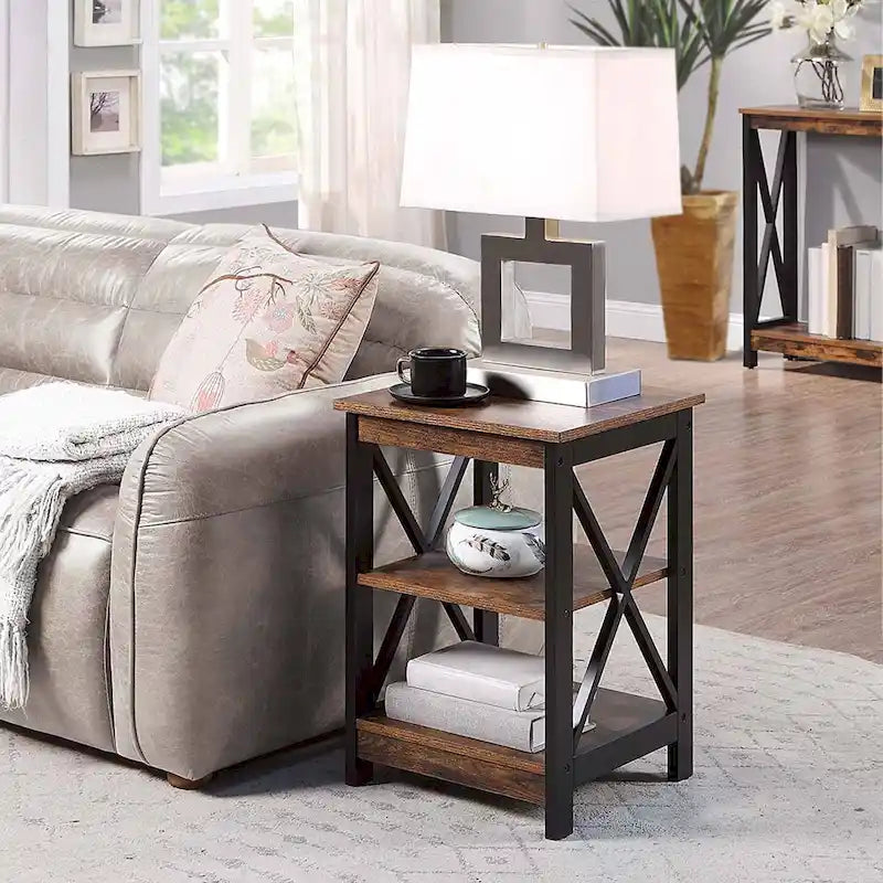 Convenience Concepts Oxford End Table with Shelves