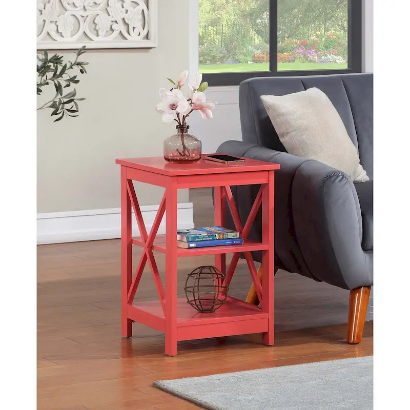 Convenience Concepts Oxford End Table with Shelves