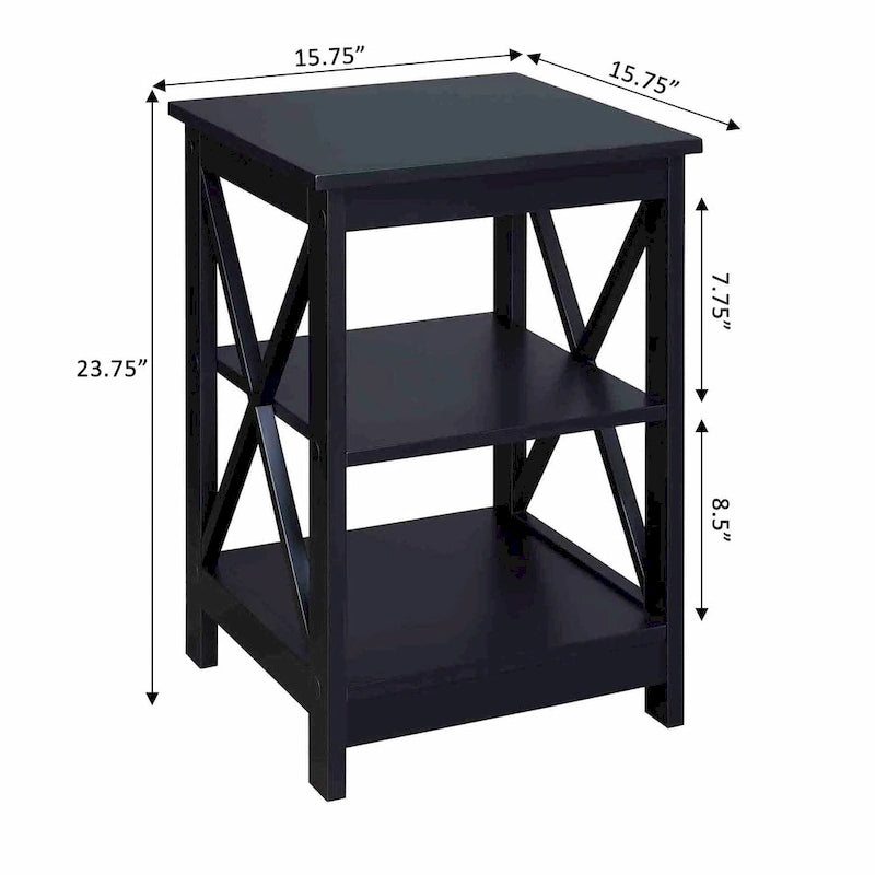 Convenience Concepts Oxford End Table with Shelves