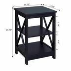Convenience Concepts Oxford End Table with Shelves