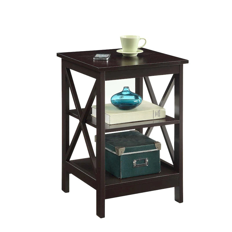 Convenience Concepts Oxford End Table with Shelves