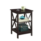 Convenience Concepts Oxford End Table with Shelves