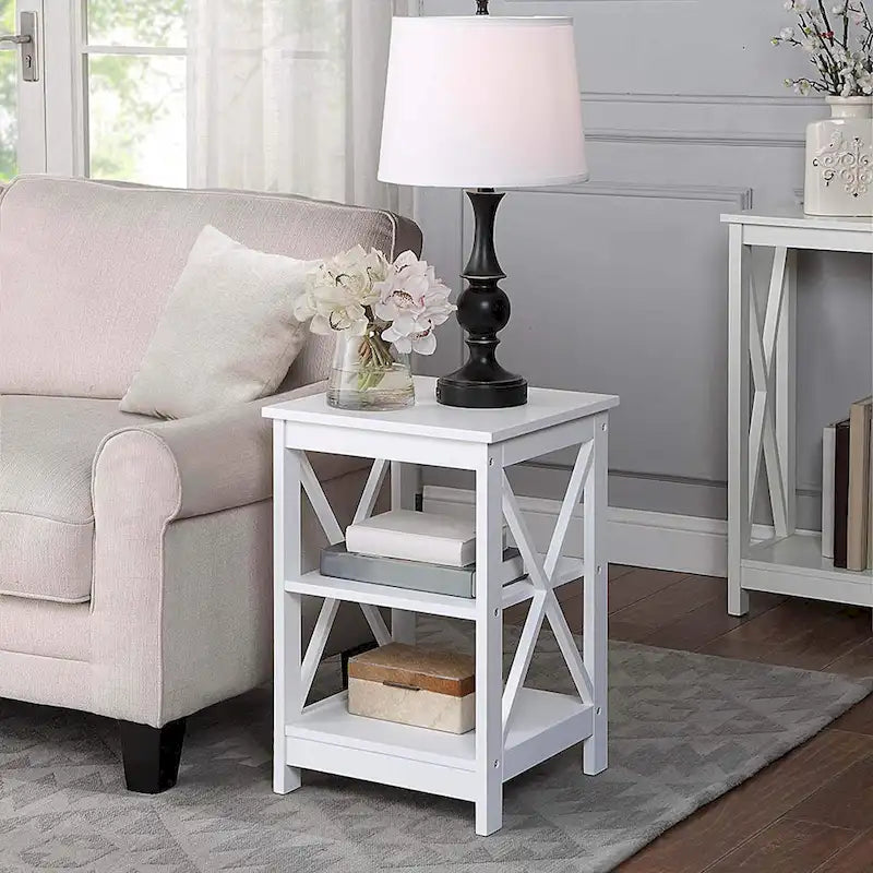 Convenience Concepts Oxford End Table with Shelves