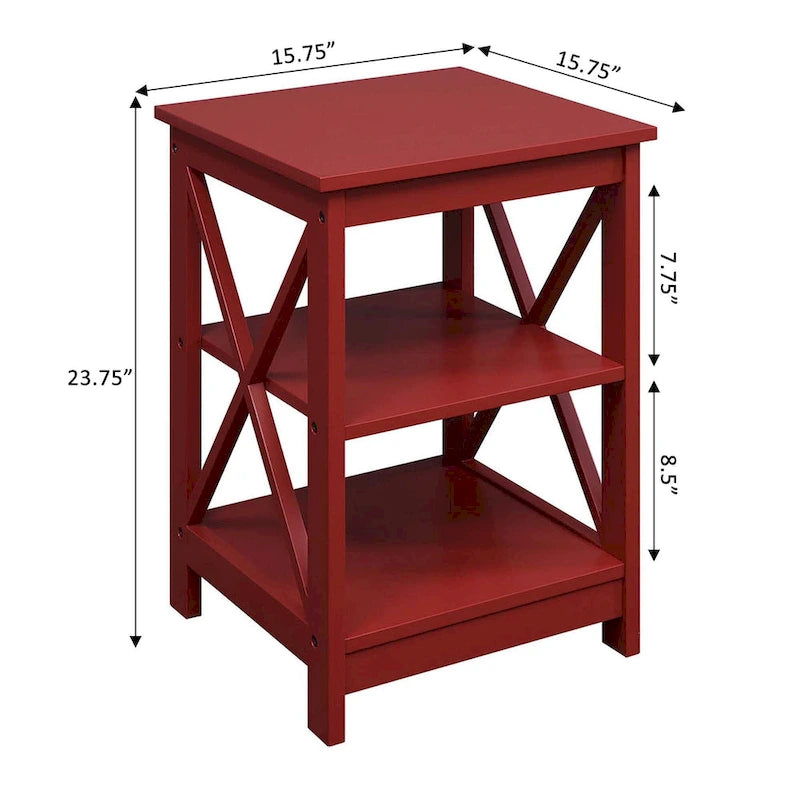 Convenience Concepts Oxford End Table with Shelves