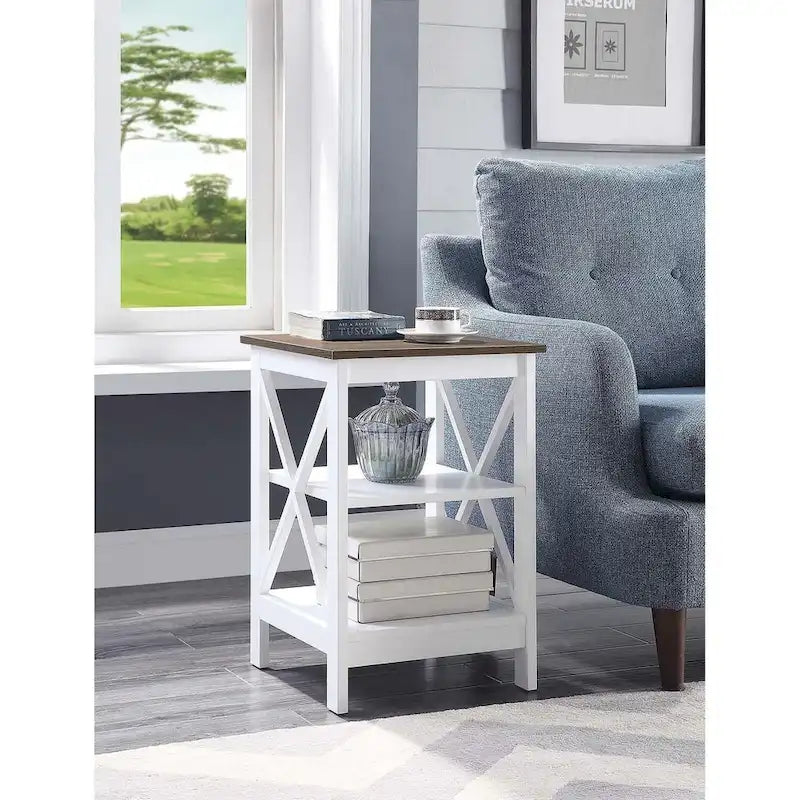 Convenience Concepts Oxford End Table with Shelves