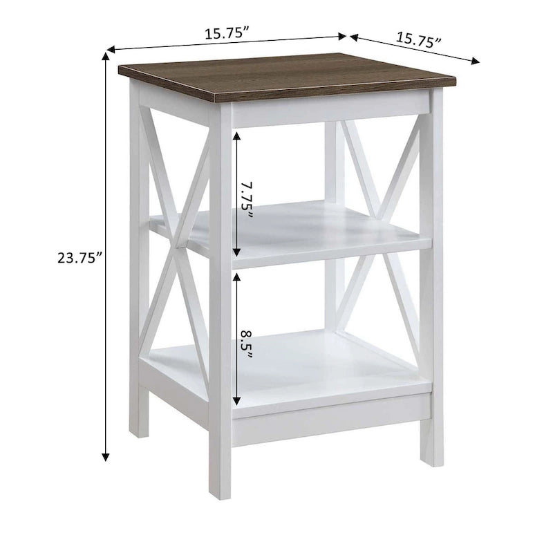 Convenience Concepts Oxford End Table with Shelves