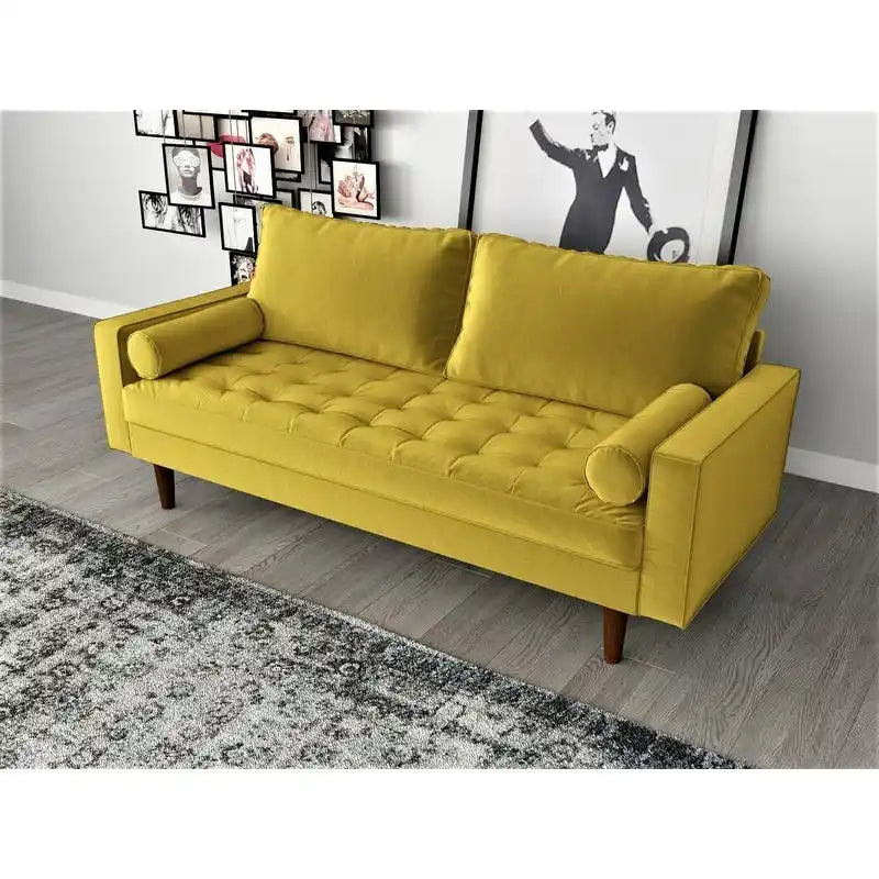 Mac Velvet Mid-century Style Sofa
