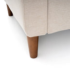 ADAIR Modern Tufted Linen Sofa with Armrest Pockets by Crown Comfort