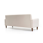 ADAIR Modern Tufted Linen Sofa with Armrest Pockets by Crown Comfort