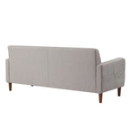 ADAIR Modern Tufted Linen Sofa with Armrest Pockets by Crown Comfort