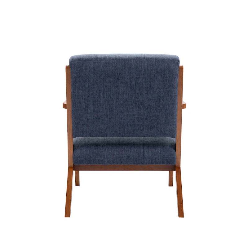 Porthos Home Earla Tufted Fabric Accent Chair with Wooden Legs and Armrests