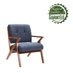 Porthos Home Earla Tufted Fabric Accent Chair with Wooden Legs and Armrests