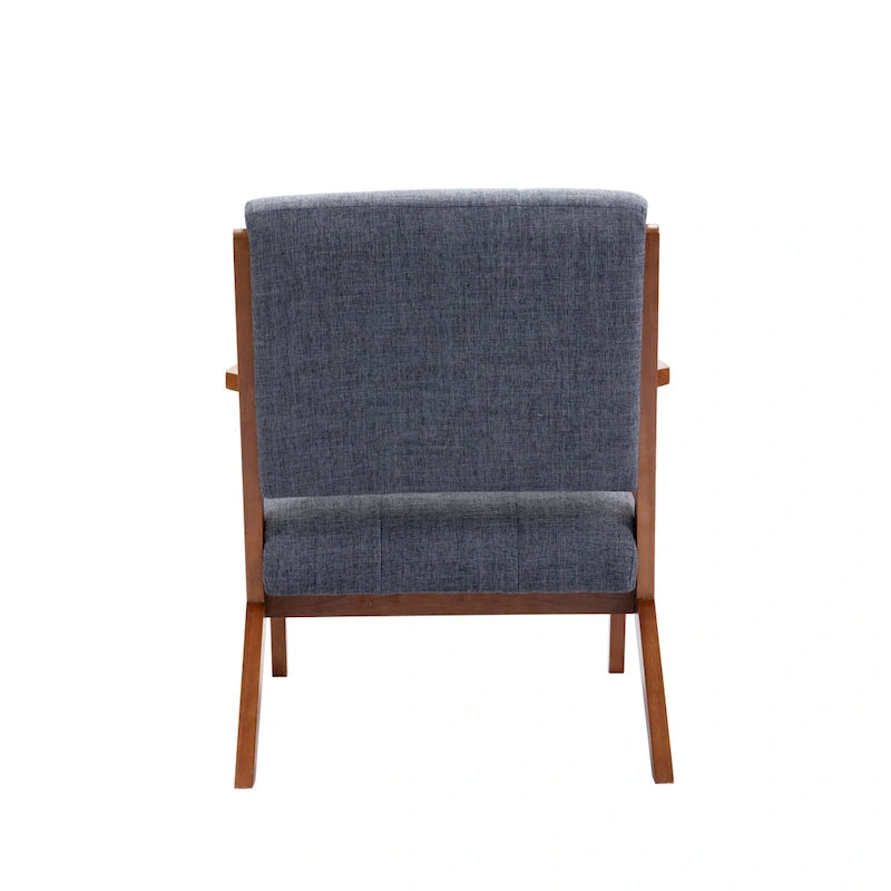 Porthos Home Earla Tufted Fabric Accent Chair with Wooden Legs and Armrests