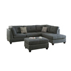 Bobkona Chaise Upholstered 3-piece Reversible Sectional Sofa Set