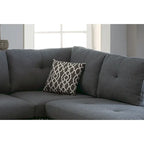 Bobkona Chaise Upholstered 3-piece Reversible Sectional Sofa Set