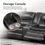 Furniture of America Sory Transitional Faux Leather Reclining Sectional Sofa