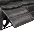 Furniture of America Sory Transitional Faux Leather Reclining Sectional Sofa