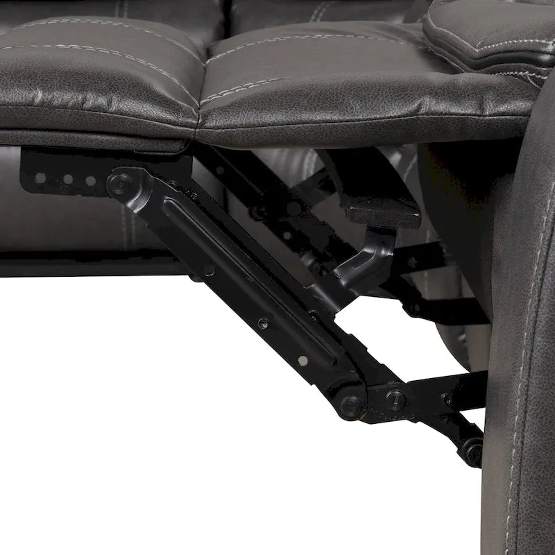 Furniture of America Sory Transitional Faux Leather Reclining Sectional Sofa