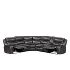 Furniture of America Sory Transitional Faux Leather Reclining Sectional Sofa