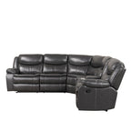 Furniture of America Sory Transitional Faux Leather Reclining Sectional Sofa