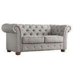 Knightsbridge Tufted Scroll Arm Chesterfield Loveseat by iNSPIRE Q Artisan