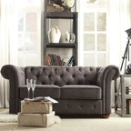 Knightsbridge Tufted Scroll Arm Chesterfield Loveseat by iNSPIRE Q Artisan
